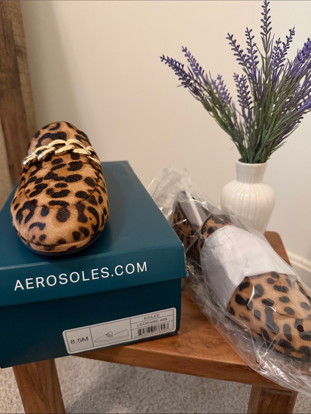 AEROSOLES Leopard-Print Ballet Flat in Tan and Black - Picture 6 of 6